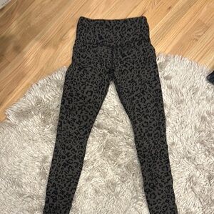 Leopard Print olive full length Leggings